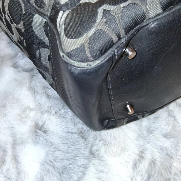 Coach Black and Gray 06' Baby Bag with Signature Monogram - Picture 7 of 16